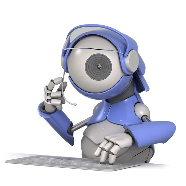 Robot representante de servicio al cliente — Foto de Stock