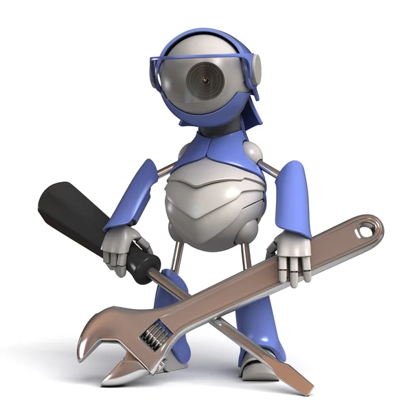 Robot repairman — Stock Photo, Image