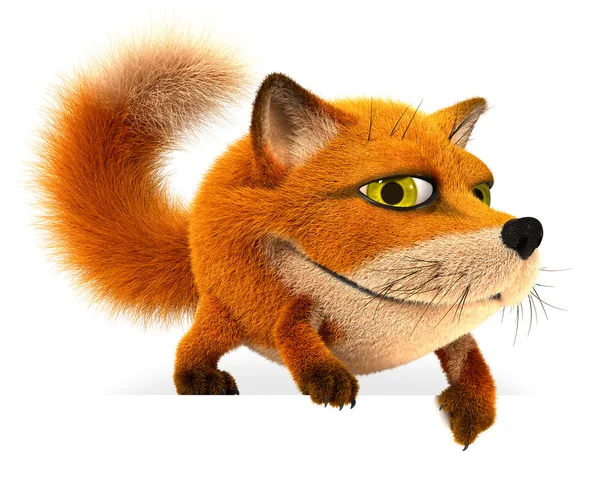 Fox. Peka på — Stockfoto