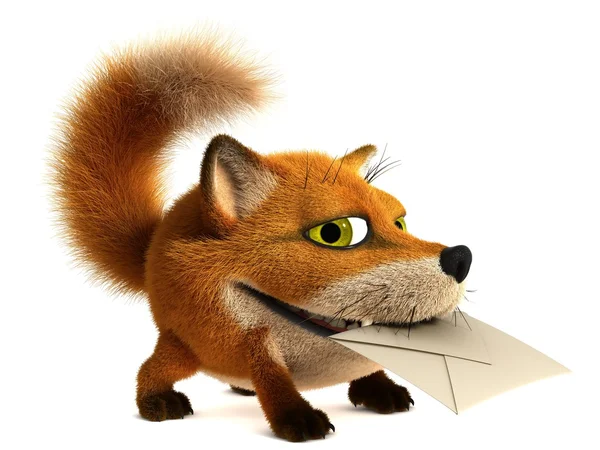 Fox postman — Stock Photo, Image