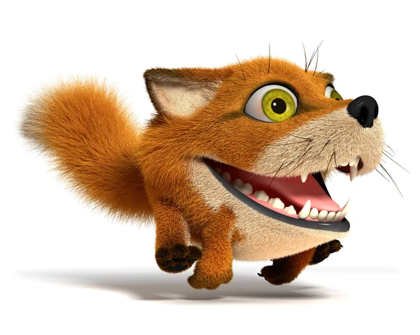 Little fox runs — Stock Photo, Image