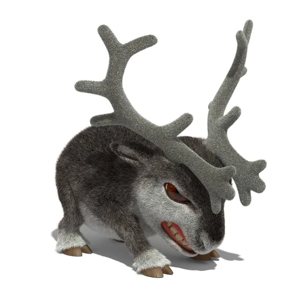 Rendering Cartoon Funny Reindeer — Stock Photo, Image