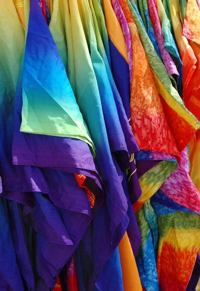 Tie dyed silk robes — Stock Photo, Image