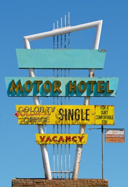 Vintage motel işareti
