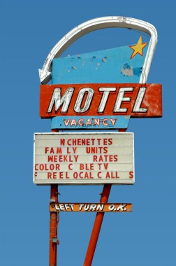 Old motel sign clipart