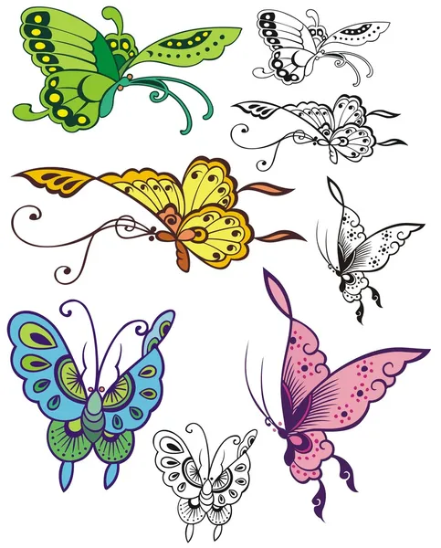 抽象的な蝶 — ストックベクタ