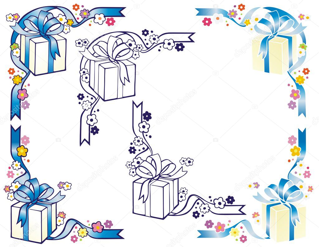 Gift box corner ornaments
