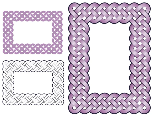 Braided rectangle border — Stock Vector