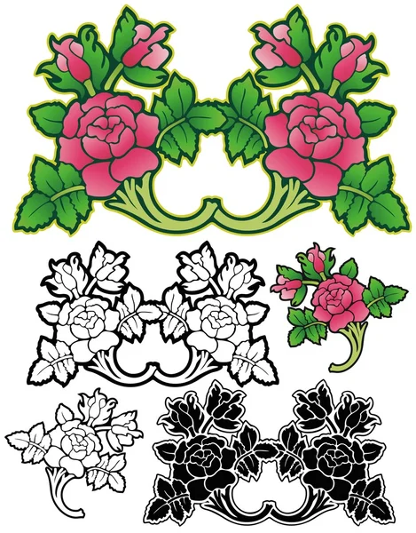 Ornamentos rosa — Vetor de Stock