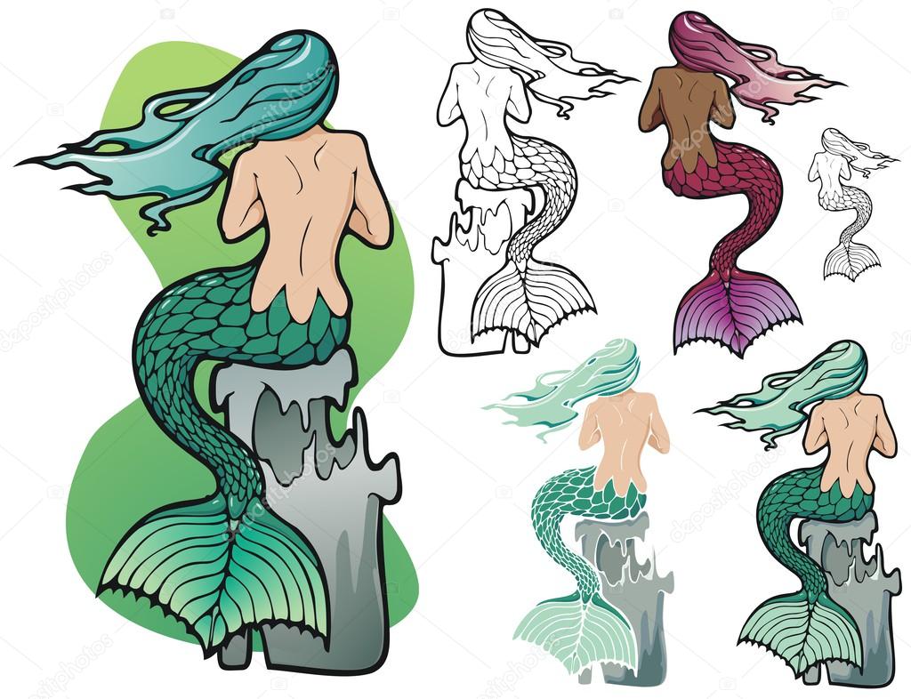 Free Free Mermaid On Rock Svg 665 SVG PNG EPS DXF File