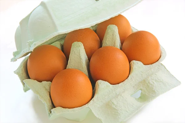 Eggs in a box — Stock Photo, Image