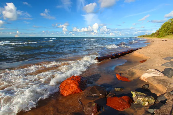 Badestrand am See — Stockfoto