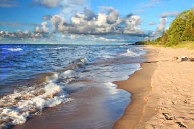 Michigan Gölü üstün beach