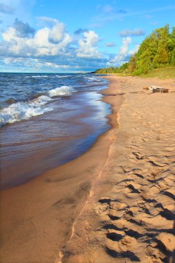 Michigan Gölü üstün beach