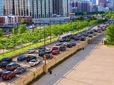 Chicago Lake Shore Drive Traffic clipart