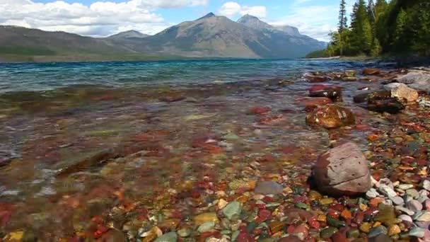 Parque Nacional do Glaciar Lake McDonald — Vídeo de Stock