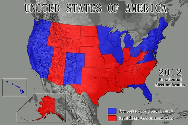 États-Unis Résultats des élections 2012 — Photo