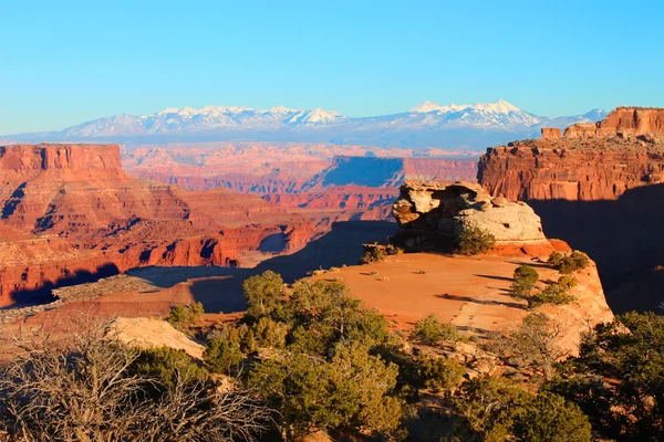 Shafer kaňon přehlédnout canyonlands — Stock fotografie