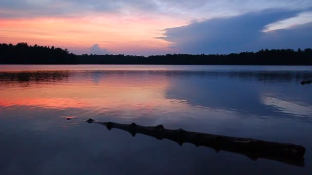 Buffalo lake zonsondergang wisconsin — Stockvideo