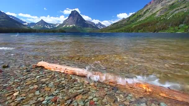 Iki ilaç göl glacier Ulusal Parkı — Stok video