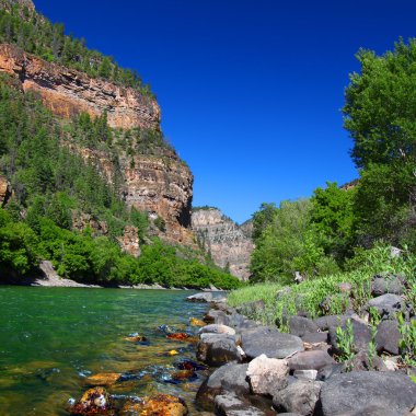 Colorado River in Glenwood Canyon clipart