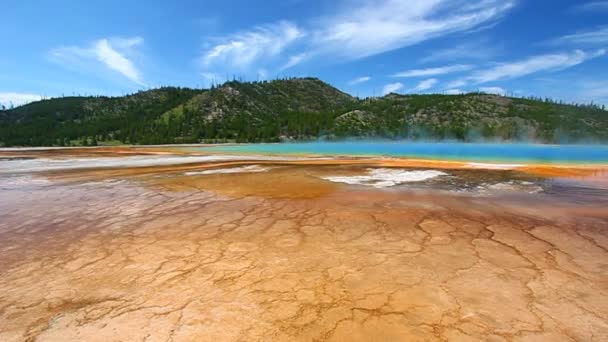 Grande Primavera Prismática em Yellowstone — Vídeo de Stock