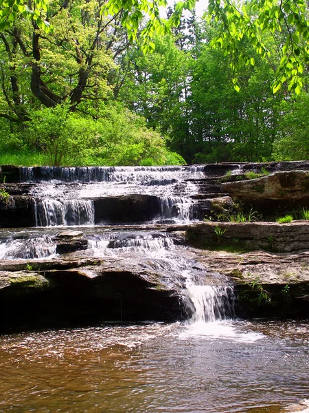 Koekepan creek watervallen in wisconsin — Stockfoto