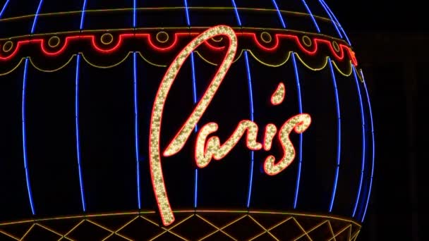 Paris las vegas ballon — Stockvideo