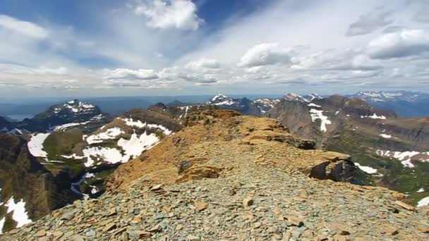 Mount reynolds weergave glacier Nationaalpark — Stockvideo