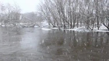 kishwaukee nehir kış sahne