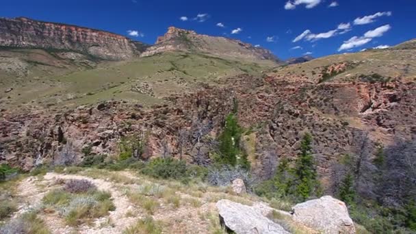 Τραχύ ορεινό τοπίο του wyoming — Αρχείο Βίντεο