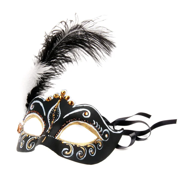 Schwarze venezianische Maske — Stockfoto