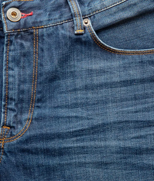 Fancy Blå jeans på nära håll Royaltyfria Stockfoton