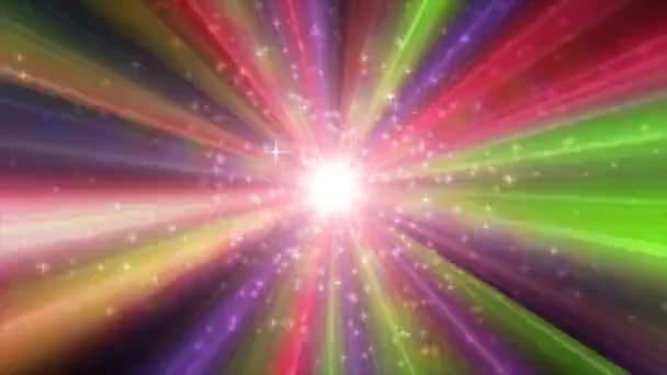 球镜的光线与恒星 — 图库视频影像