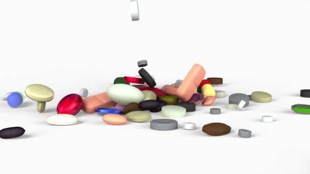 Gemorste geneesmiddelen — Stockvideo