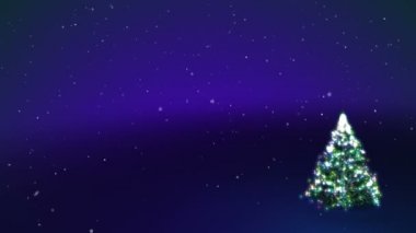 Xmas ağacı. CG mavi arka plan.