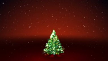 Noel ağacı. kırmızı bir arka plan