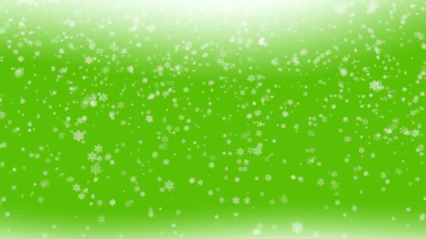 Fondo nevado abstracto verde — Vídeo de stock