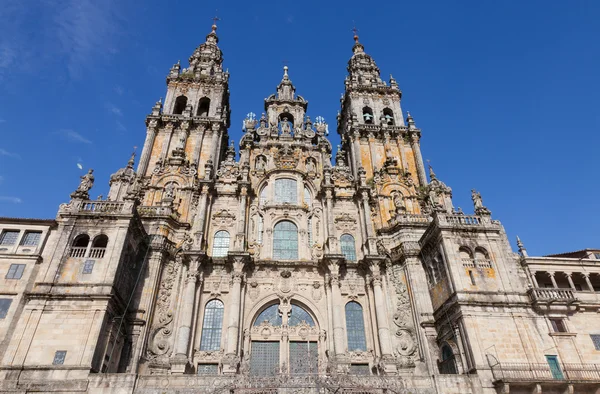 在西班牙圣地亚哥德孔波斯特拉大教堂 — 图库照片