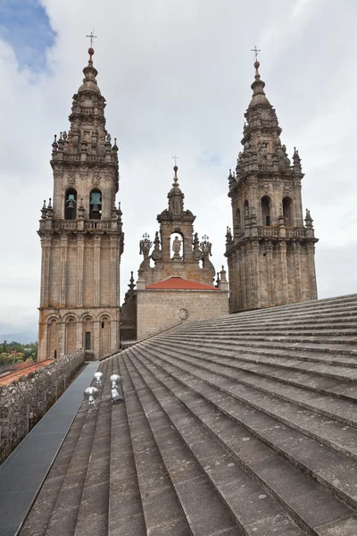 Dach katedry w santiago de Compostela — Zdjęcie stockowe