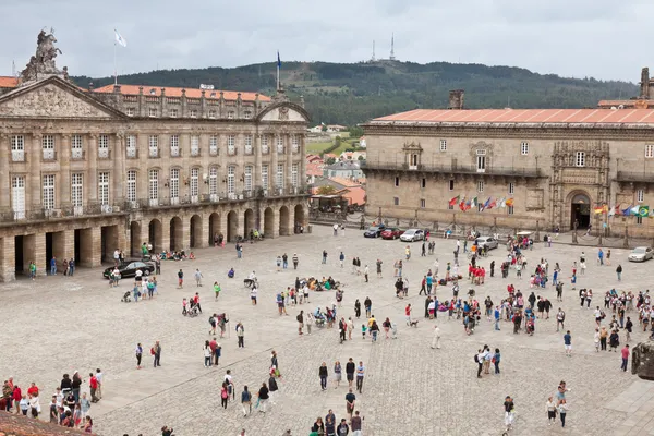 Praça de Obradoiro, Santiago de Compostela, Espanha Imagem De Stock