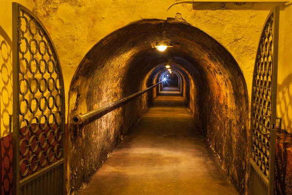 Corridoio di una vecchia cantina — Foto Stock