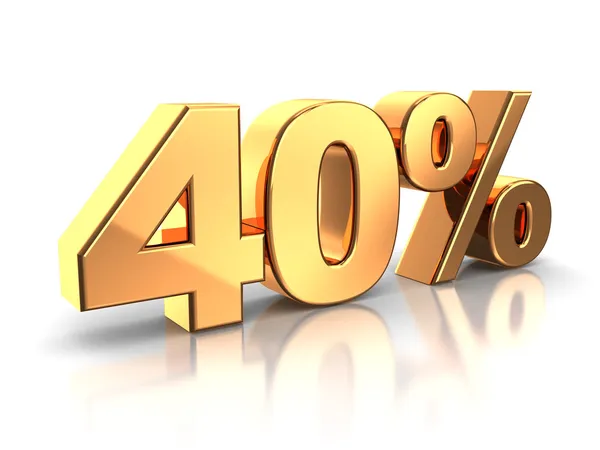 40% — Foto Stock