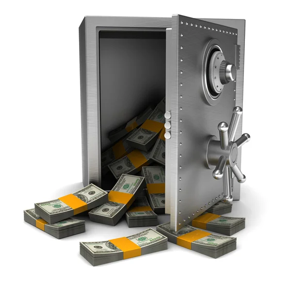 Money in safe — Stock Photo, Image