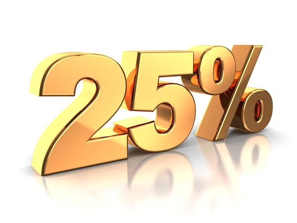 25% — Fotografia de Stock