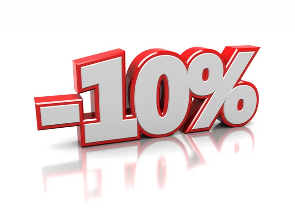 10 procent — Stockfoto