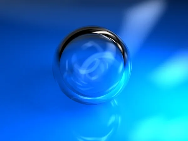 Blue ball glass — Stock Photo, Image