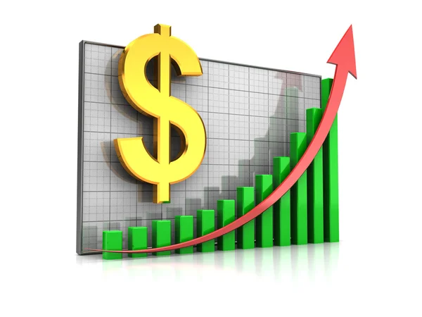 Course dollar increase — Stock Photo, Image