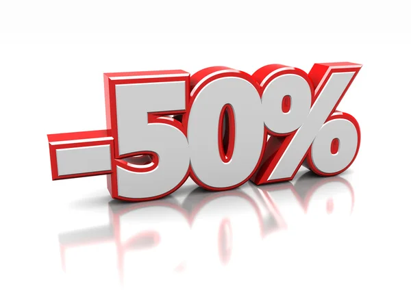 Discount 50 percent — Stock Photo, Image
