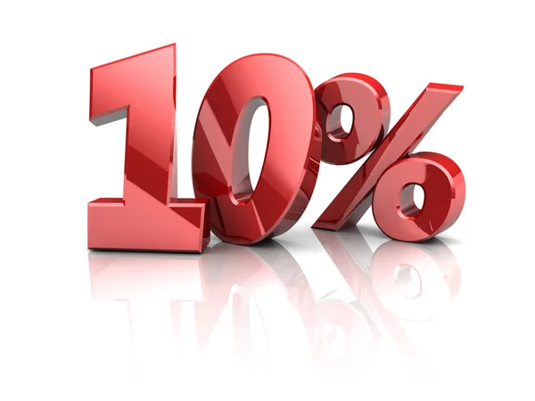 10 procentach — Zdjęcie stockowe